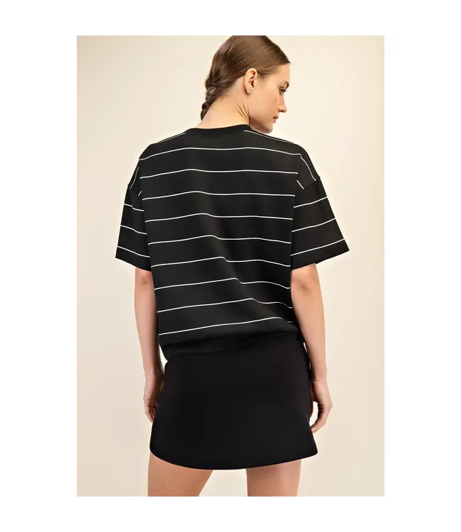 Rae Mode Modal Scuba Stripe Basic S/S Top