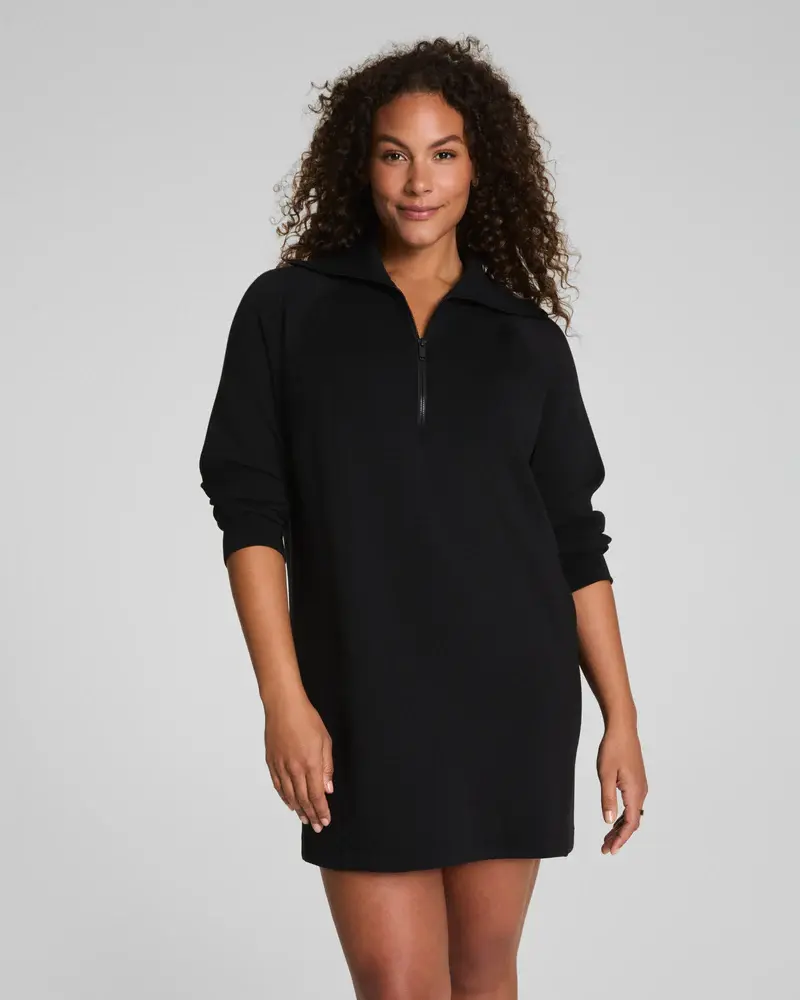 SPANX AirEssentials Half Zip Dress L / Very Black