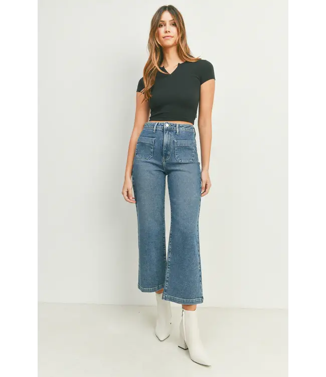 Just Black Sailor Pocket Wide Leg Jeans