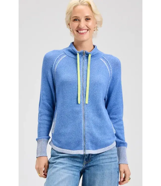 Zaket & Plover Two-Tone Zip Up