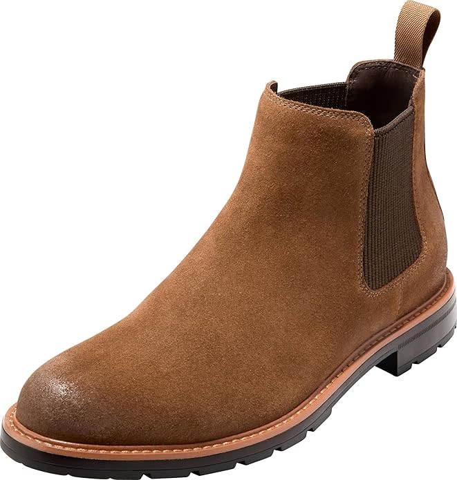 コールハンCole Haan スエードブーツ　LEIGHTON CHELSEA Cole Haan Chamberlin Grand Chelsea Boot - Spiced Brown Suede