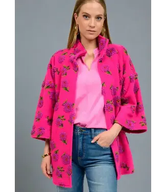 Ivy Jane Puff Floral Sherpa Jacket