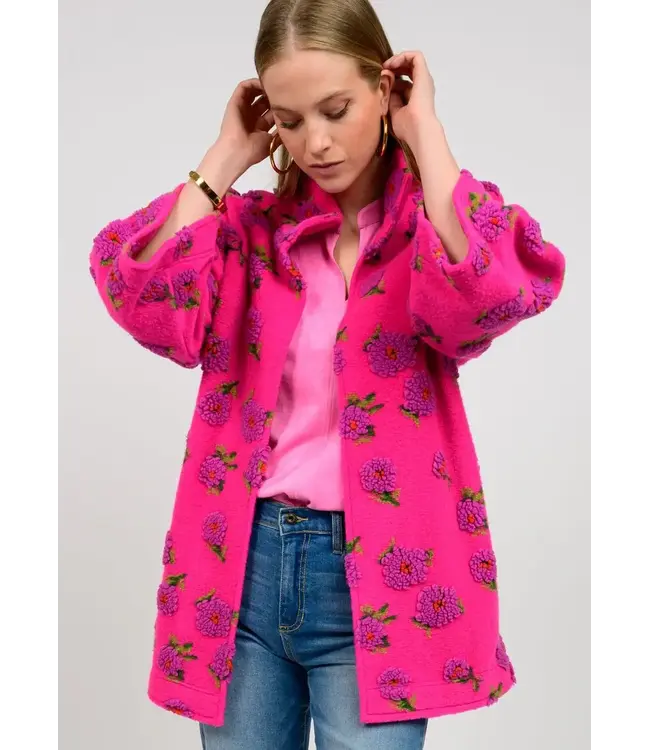 Ivy Jane Puff Floral Sherpa Jacket