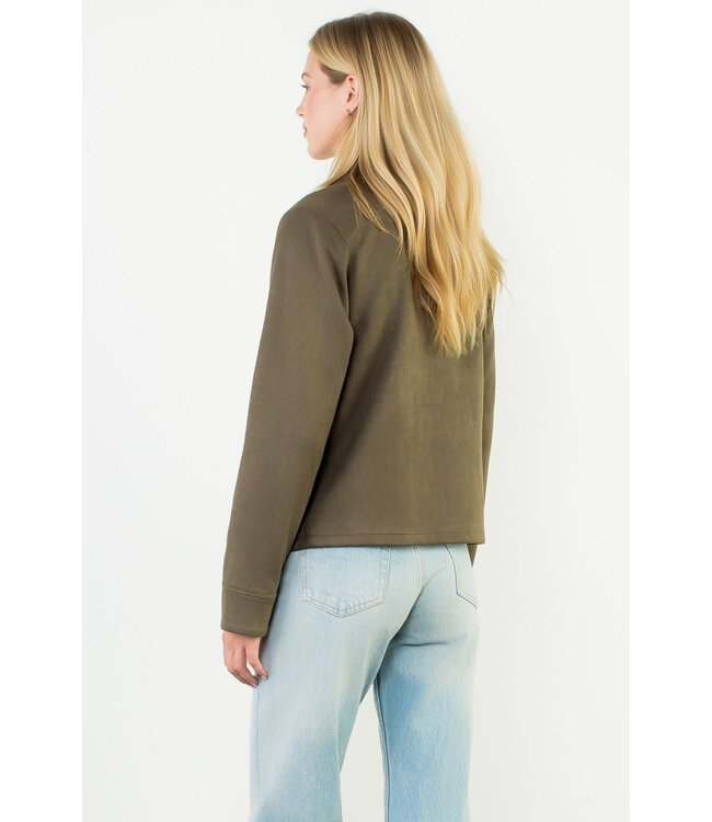 THML Mixed Media Suede Jacket