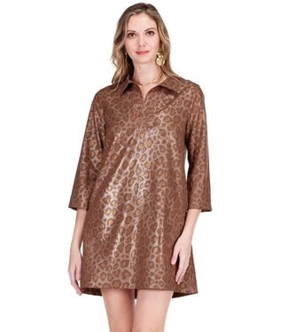 Jade Melody Tam Placket Bell Sleeve Dress