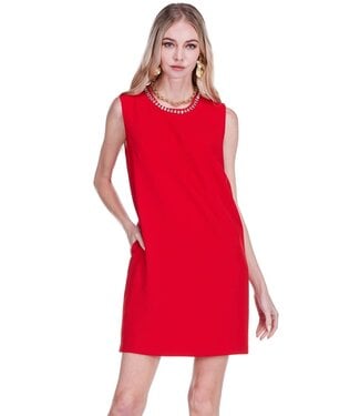 Jade Melody Tam Embellished Neck Shift Dress