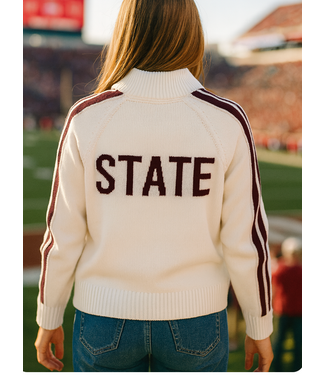 Sweater X  Vetter Mississippi State 1/2 Zip Sweater
