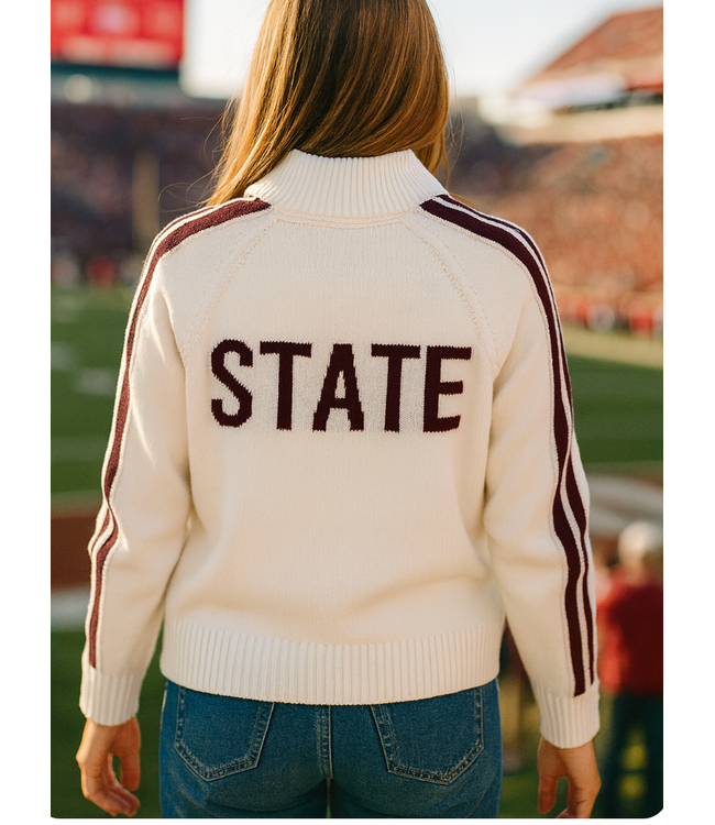 Sweater X Vetter Mississippi State 1/2 Zip Sweater