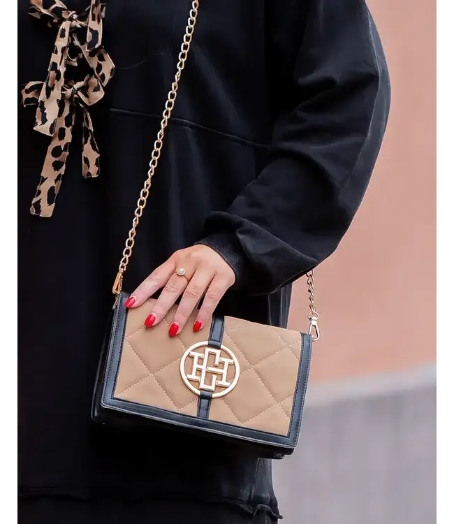 Caroline Hill Cecilia Circle Logo Handbag