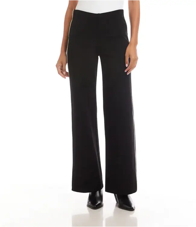 Karen Kane Contrast Piped Wide-Leg Pants