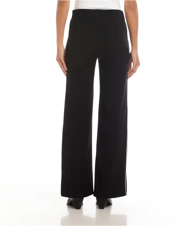 Karen Kane Contrast Piped Wide-Leg Pants