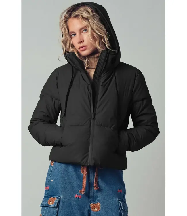 Urban Daizy Cozy Drawstring Hooded Puffer Jacket