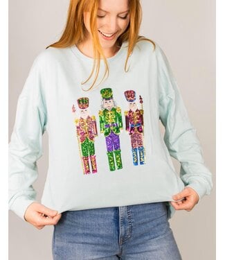 Royal Standard Candy Nutcracker Sequin Sweatshirt