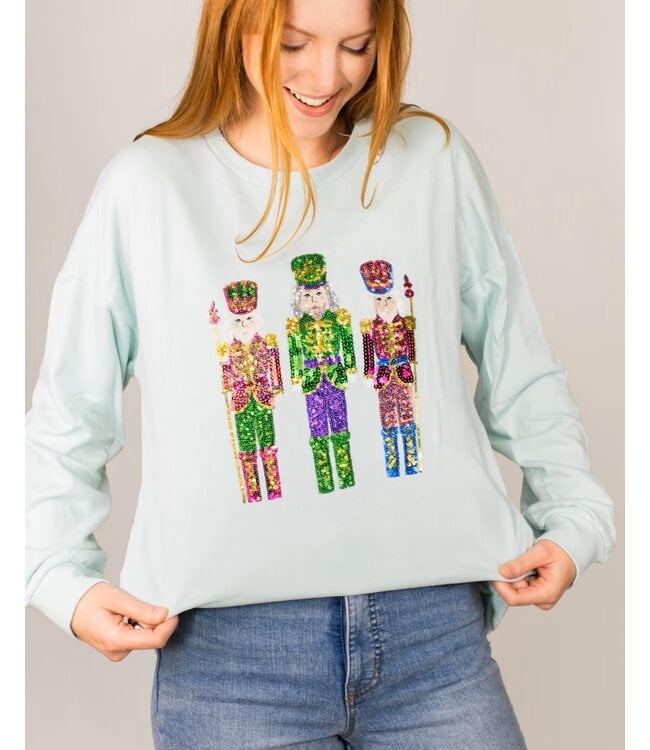Royal Standard Candy Nutcracker Sequin Sweatshirt