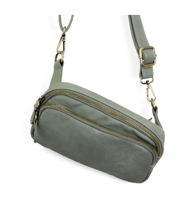 Joy Susan Kylie Double Zip Sling/Belt Bag
