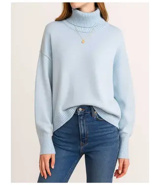 Sweetkarma Solid Turtleneck Knit Sweater