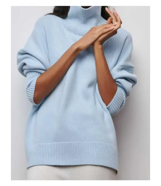 Sweetkarma Solid Turtleneck Knit Sweater