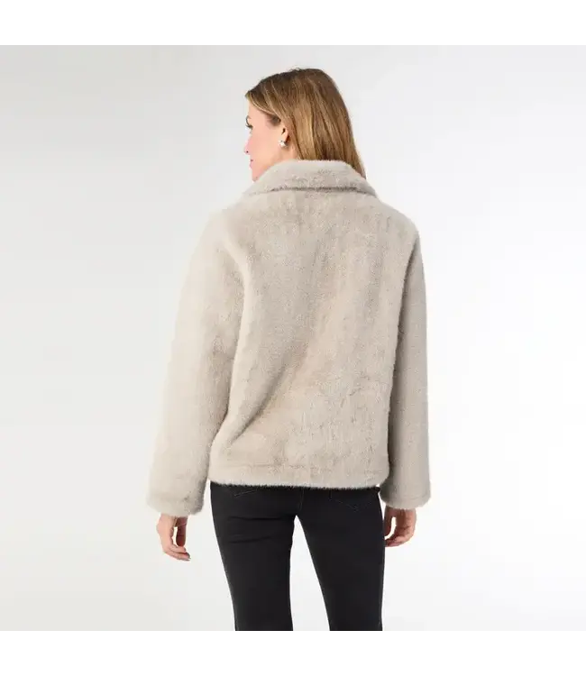 Coco + Carmen Josephiine Faux Fur Moto Jacket