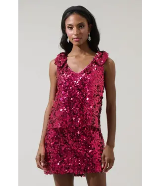 Sugarlips Cressida Sequn Sleeveless Top