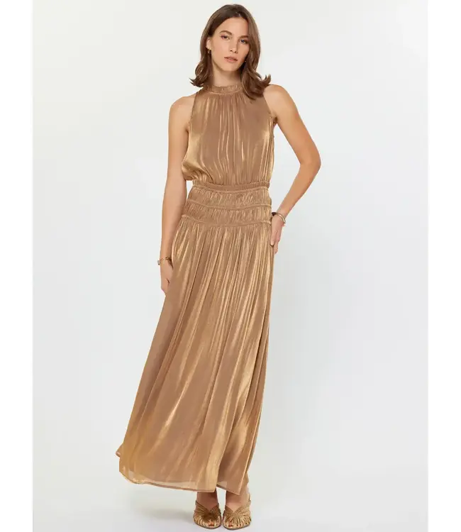 Current Air Metallic Sleeveless Maxi Dress