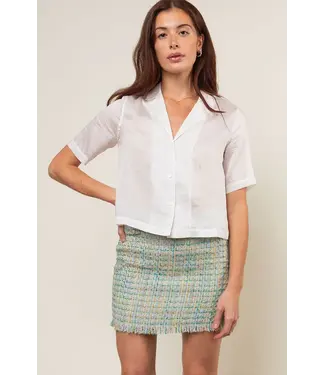 Naked Zebra Fringe Mini Skirt