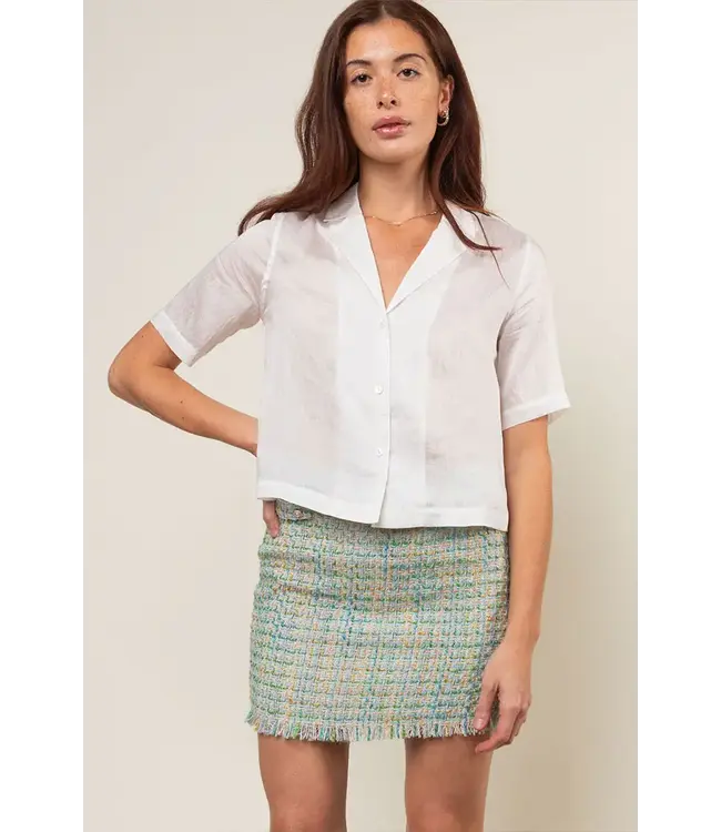 Naked Zebra Fringe Mini Skirt