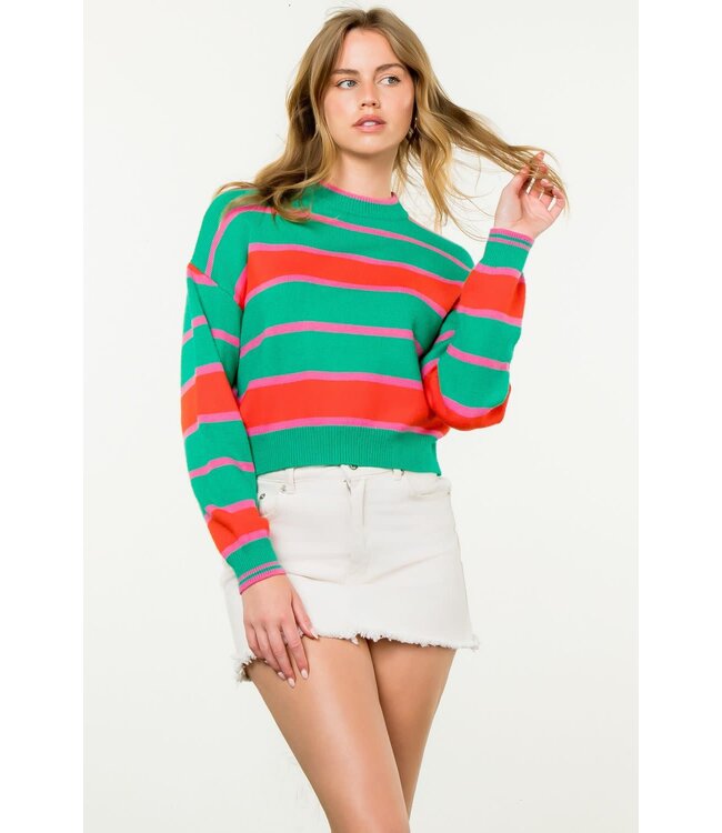 THML Striped Pattern Knit Sweater