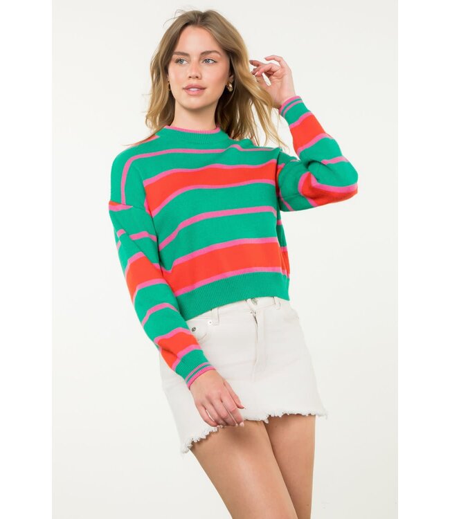 THML Striped Pattern Knit Sweater