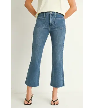 Just Black Denim The Patch Pocket Cropped Flare