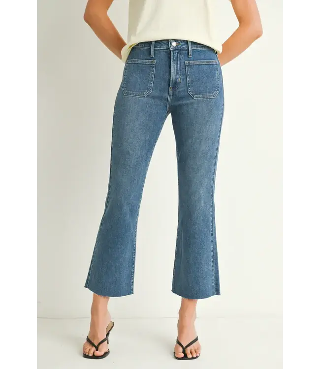 Just Black The Patch Pocket Cropped Flare