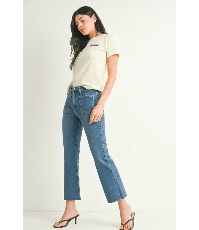 Just Black The Patch Pocket Cropped Flare