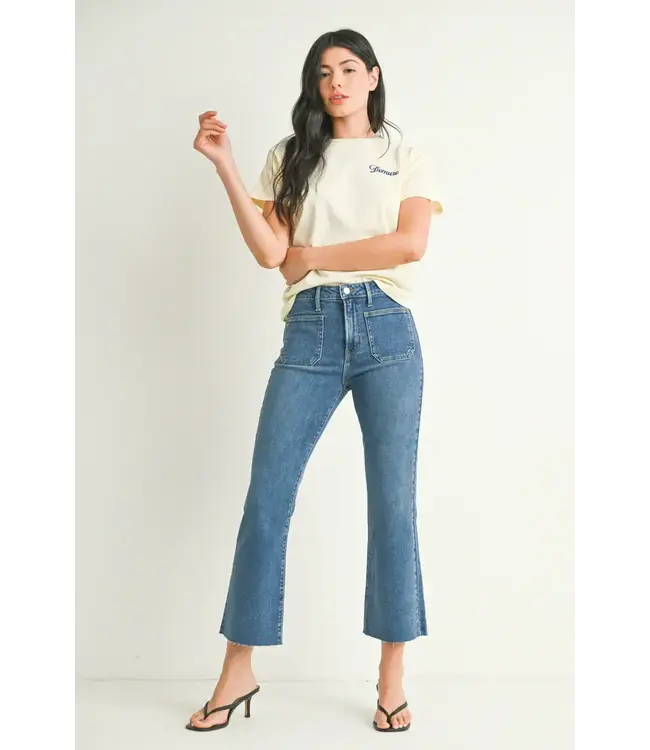 Just Black The Patch Pocket Cropped Flare