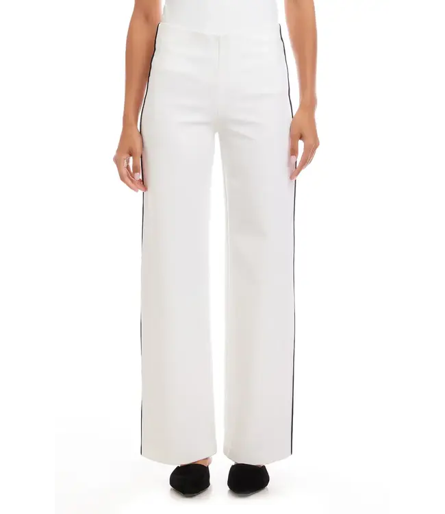Karen Kane Contrast Piped Wide-Leg Pants