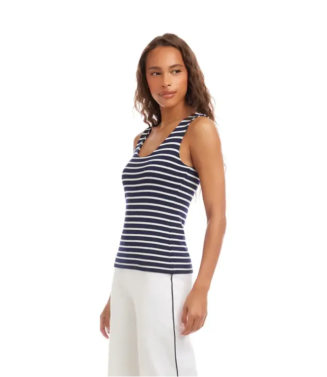 Karen Kane Scoop Neck Double Layer Tank