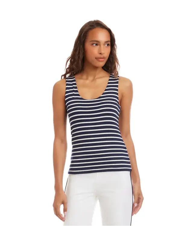 Karen Kane Scoop Neck Double Layer Tank