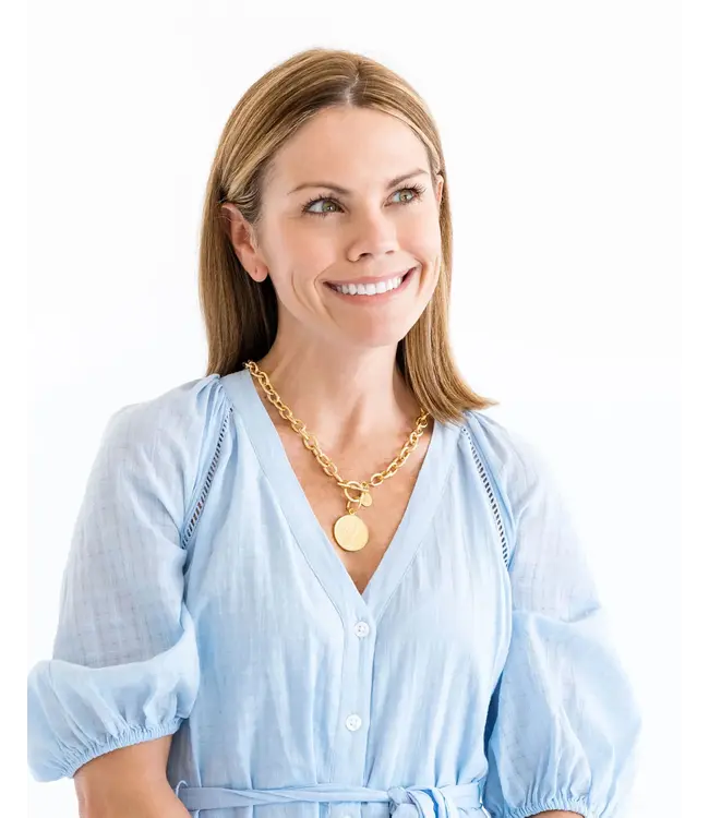 Susan Shaw Queen Coin Toggle Necklace