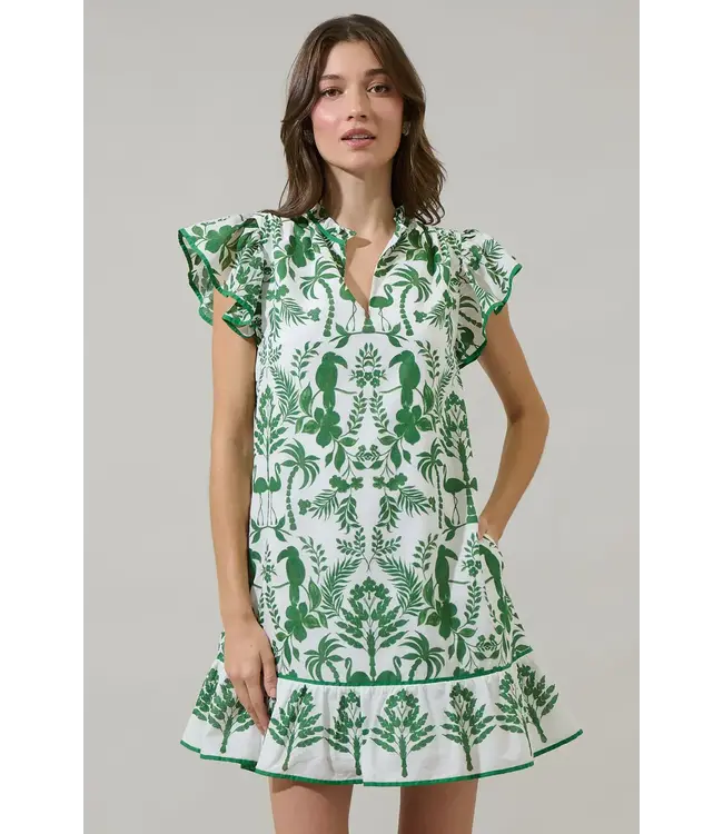 Sugarlips Davina Floral Ebba Shift Mini Dress