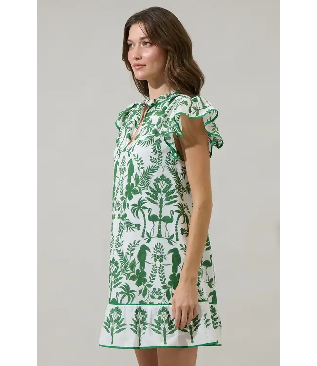 Sugarlips Davina Floral Ebba Shift Mini Dress