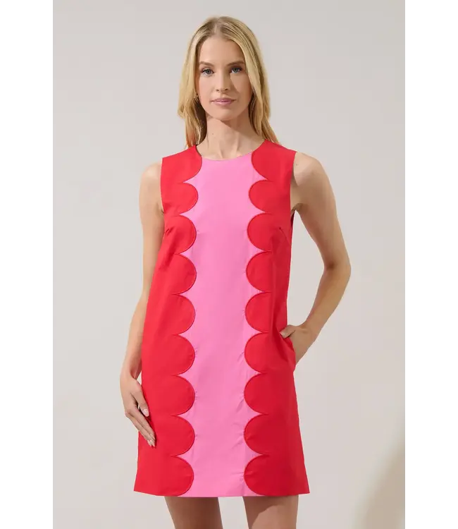 Sugarlips Elliana Block Mini Dress