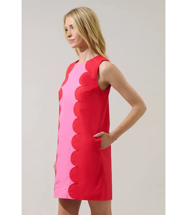 Sugarlips Elliana Block Mini Dress