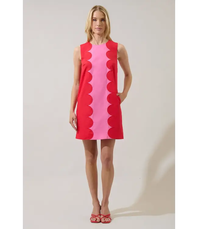 Sugarlips Elliana Block Mini Dress