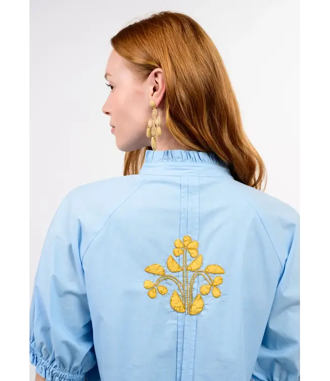 Uncle Frank Blocked Embroidery Dress