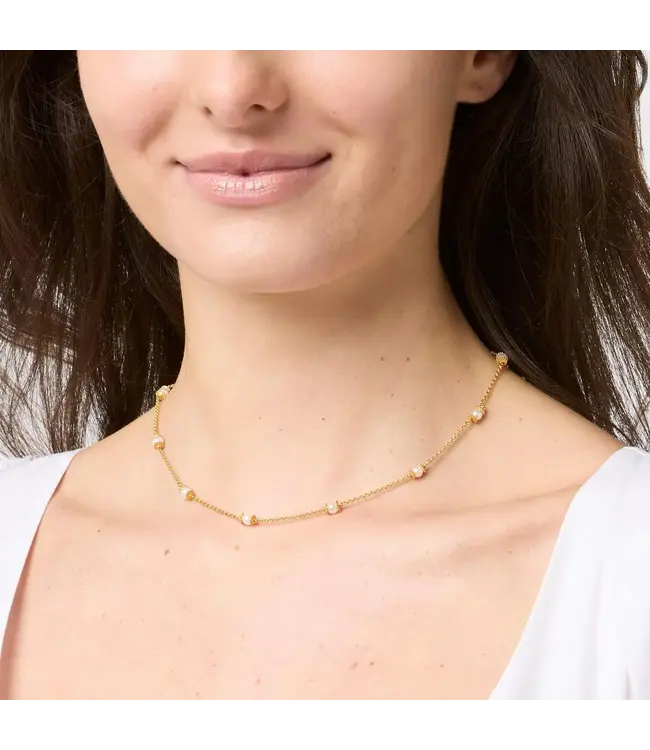 Julie Vos Hydra Delicate Station Necklace (Gold)