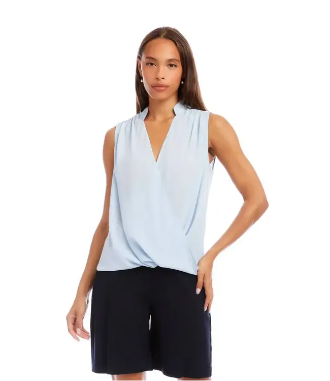 Karen Kane Sleeveless Drape Front Top
