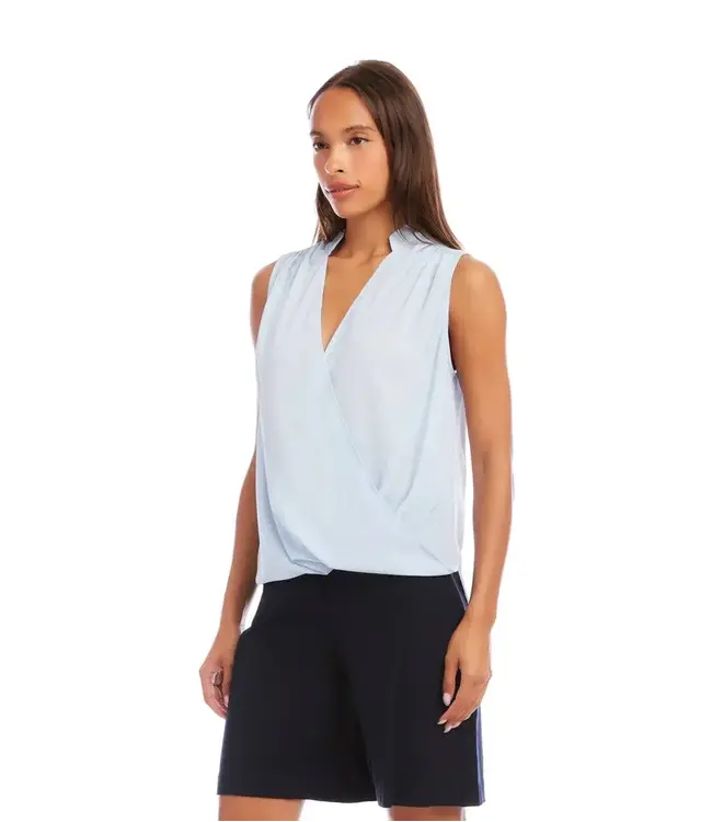 Karen Kane Sleeveless Drape Front Top