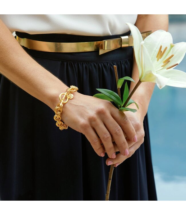 Susan Shaw Gold Double Loop Chain Bracelet