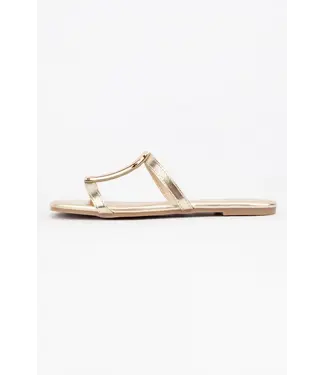 Ccocci Barsa-01 Golden Embellishment Double Strap Sandals