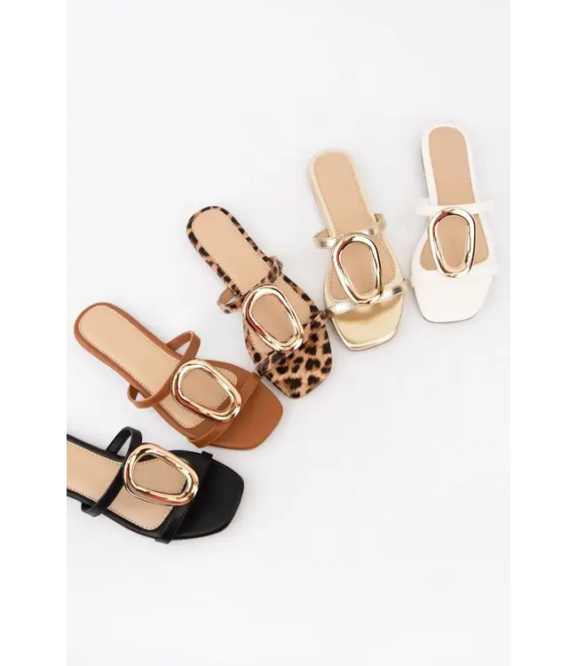Ccocci Barsa-01 Golden Embellishment Double Strap Sandals