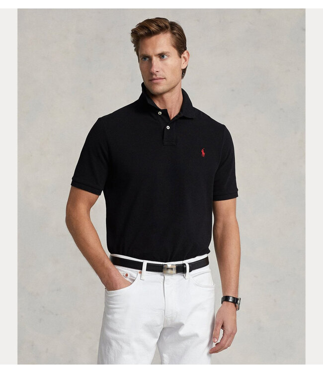 Polo Ralph Lauren Black Classic Fit Mesh Polo