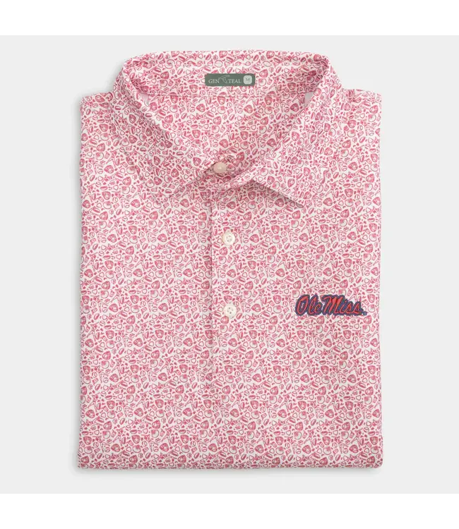 GenTeal Ole Miss Fastball Printed Performance Polo